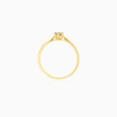 Yellow Gold Diamond Solitaire Ring