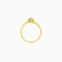 Halo Diamond Ring in 14kt Yellow Gold