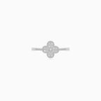 White Gold Diamond Clover Ring