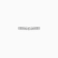 Modern Tension Set Diamond Ring