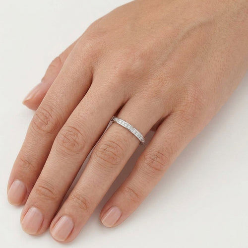 White Gold Channel-Set Diamond Ring