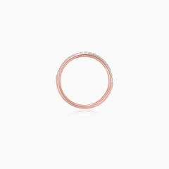 Rose Gold Diamond Pavé Band Ring
