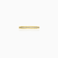 Yellow Gold Channel-Set Diamond Ring