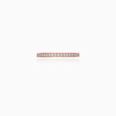 Rose Gold Channel-Set Diamond Ring