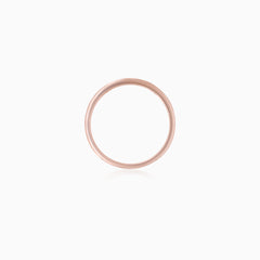 Rose Gold Channel-Set Diamond Ring