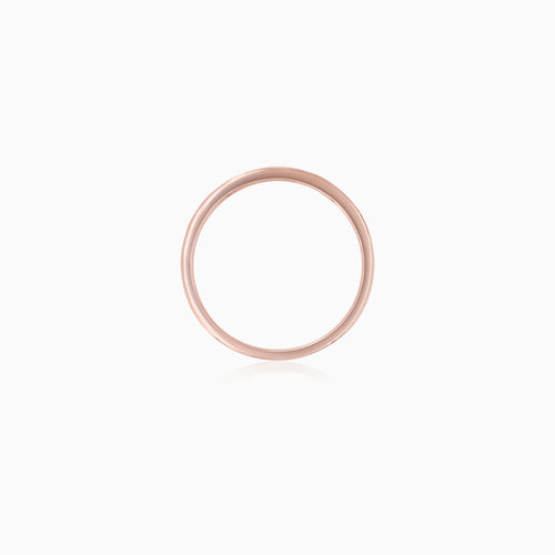 Rose Gold Channel-Set Diamond Ring