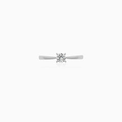 White Gold Lab-Grown Diamond Solitaire Ring