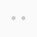 Refined White Gold Diamond Earrings