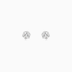 Refined White Gold Diamond Earrings