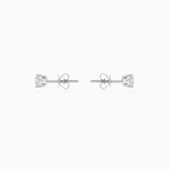Refined White Gold Diamond Earrings