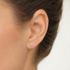 Refined White Gold Diamond Earrings