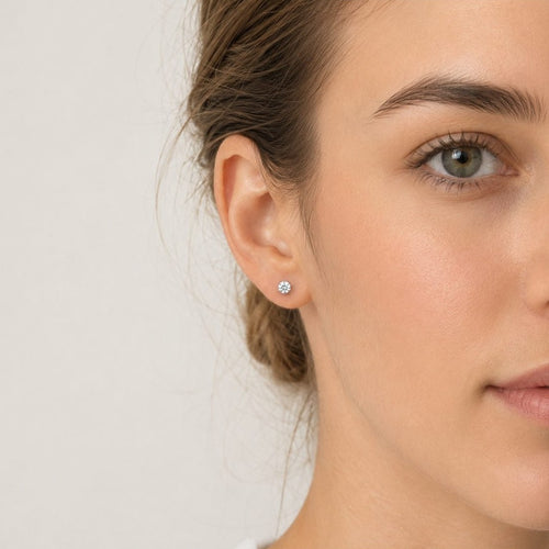 Refined White Gold Diamond Earrings