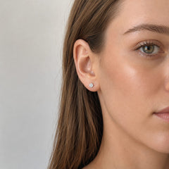 Yellow Gold Diamond Cluster Stud Earrings