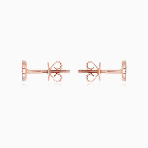 Rose Gold Pavé Diamond Stud Earrings