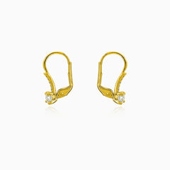 Solitaire luster diamond drop earrings