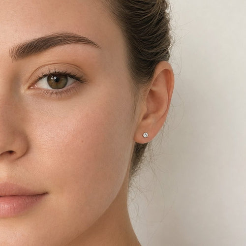 White Gold Diamond Stud Earrings