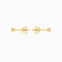 Golden Light Diamond Stud Earrings
