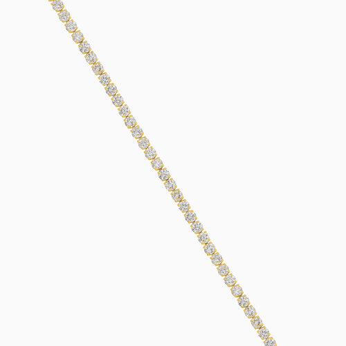 Diamantový Tenisový Náramek 2,5 mm Ze Žlutého Zlata