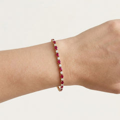 Ruby and Diamond Tennis Bracelet