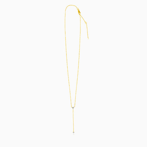 Delicate Long Gold Diamond Necklace