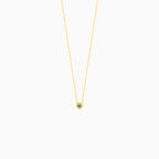 Yellow Gold Bezel-Set Diamond Necklace