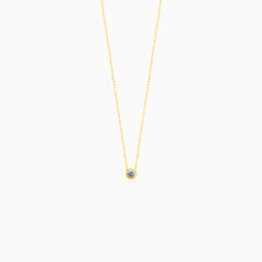 Yellow Gold Bezel-Set Diamond Necklace