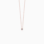 Rose Gold Diamond Solitaire Necklace