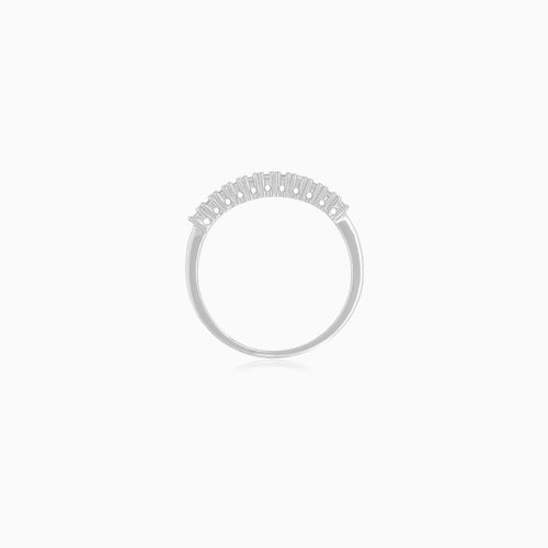 White Gold Pavé Zircon Ring
