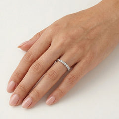 White Gold Pavé Zircon Ring