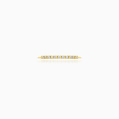 Delicate Yellow Gold Cubic Zirconia Band