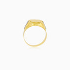 Two-Tone Gold Signet Ring