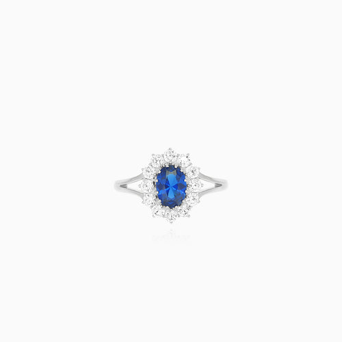 Royal Saphir und Zirkonia Damen Ring