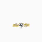 Yellow gold ring with wave shaped design