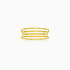Minimalist Yellow Gold Multi-Band Ring