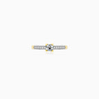 Jemný prsten ze žlutého zlata se zirkonem
