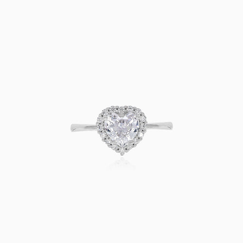 Weißgold Herzdesign Ring