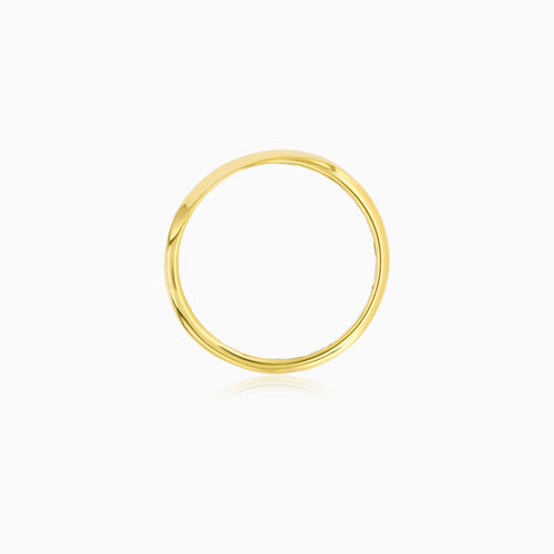 Yellow Gold Wave Band Ring