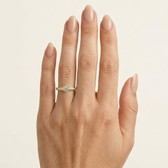 Refined Yellow Gold Zircon Ring