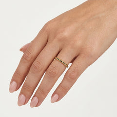 Black Onyx Gold Eternity Ring
