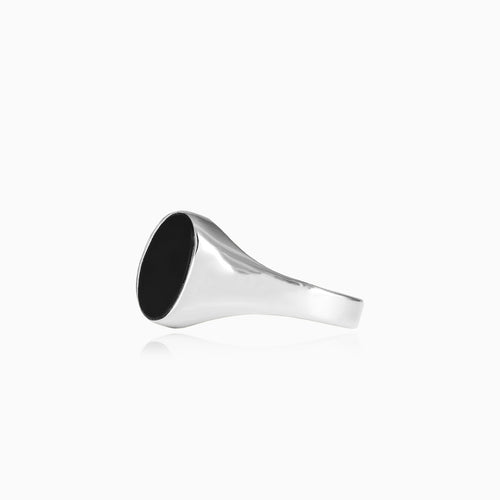Anillo clásico de ónix negro para hombre