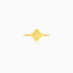 Yellow Gold Clover Motif Ring