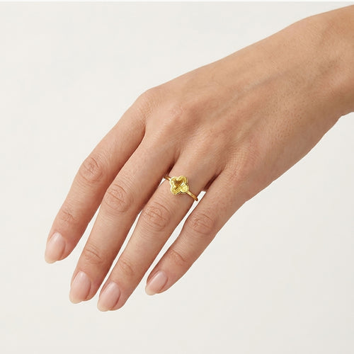Yellow Gold Clover Motif Ring