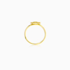 Yellow Gold Clover Motif Ring