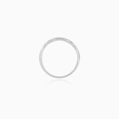 Weißgold Unendlichkeitsring mit Zirkonia