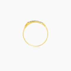 Infinity Yellow Gold Zirconia Ring