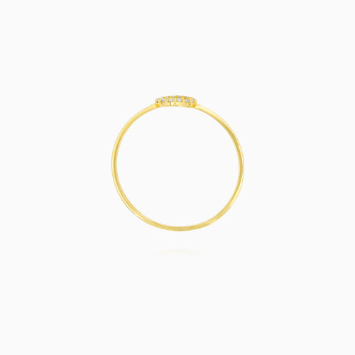 Golden Circle Zirconia Ring