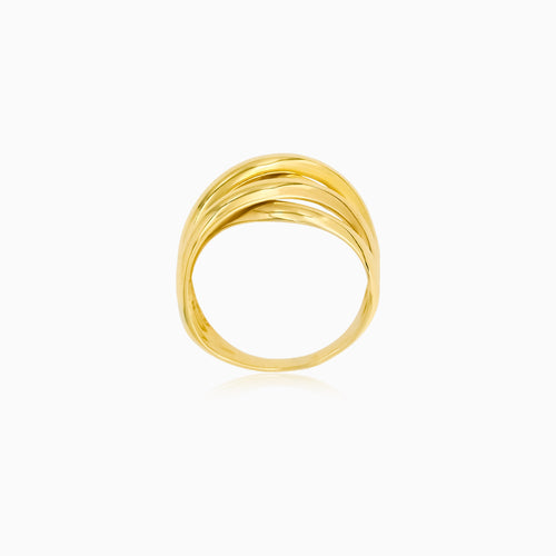 Interwoven Yellow Gold Statement Ring