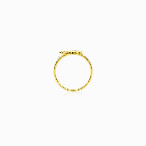 Yellow Gold Horse Motif Ring