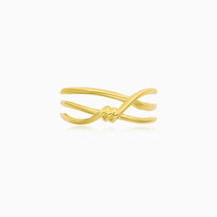 Yellow Gold Intertwined Knot Ring