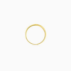 Yellow Gold Three-Stone Bypass Ring